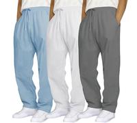 Set di 3 pantaloni da tuta atletica da uomo con tasche, pantaloni da jogging da uomo alla moda sport pantaloni da tuta in vita elastici, pantaloni caldi autunno inverno 2025, C, L