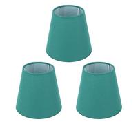 Set di 3 paralumi in tessuto, tipo di intervento innovativo E14, paralume in tessuto moderno, copertura antipolvere per camera da letto, comodino (verde nero)