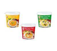 Set di 3 Pasta al curry Cock 3 x 400g Giallo - Verde - Rosso Thai rosso giallo Pamai Pai