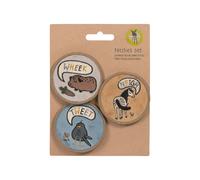 Set di 3 patch Lässig Happy Prints per cartelle e borse