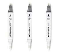 Set di 3 pennarelli a doppia punta incolori penna mixer incolore con alcool pennarello grafico per arte, illustrazione, animazione, ritratto, schizzo, disegno, design