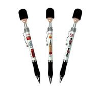 Set di 3 penne a sfera con testa di soldato Union Jack, souvenir di Londra, penna a sfera con bandiera britannica UJ Inghilterra