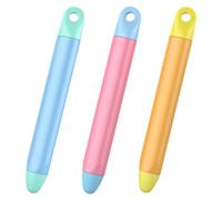 Set di 3 penne stilo per bambini, pellicole protettive con punta in silicone per iPad, tablet e smartphone, rosa, arancione e blu.