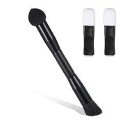 Set di 3 pennelli a doppia estremità con 2 mini pennelli, set di pennelli per correttore con punta in spugna e setole morbide per coprire le radici dei capelli, set di pennelli da viaggio per