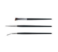 Set di 3 pennelli angolati precisi per eyeliner, setole morbide e delicate sulla pelle, cosmetici per occhi per tutti i giorni e per feste, trucco dettagliato degli occhi