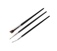 Set di 3 pennelli angolati precisi per eyeliner, setole morbide e delicate sulla pelle, cosmetici per occhi per tutti i giorni e per feste, trucco dettagliato degli occhi