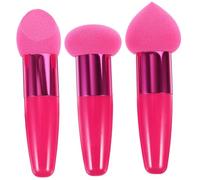 Set di 3 pennelli da trucco con matite di bellezza e spugne per primer correttore e durevole e pratico, perfetto per il trucco