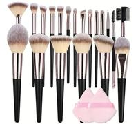 Set di 3 pennelli da trucco Kabuki per cipria, ombretto, pennelli sintetici di alta qualità, per contouring, correttore, fondotinta, cipria, ombretti, 20 pezzi