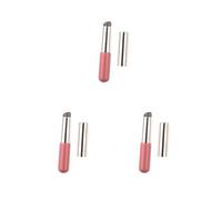 Set di 3 pennelli per correttore, applicatore per labbra, per viaggi, casa, palcoscenico, performance, rosso, 8,2 x 1,5 cm