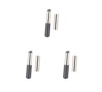 Set di 3 pennelli per correttore, applicatori per labbra, per viaggi, casa, palcoscenico, performance, nero, 8,2 x 1,5 cm