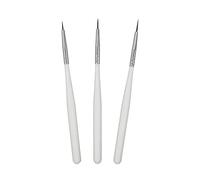 Set di 3 pennelli per nail art, pennello per nail liner per pittura, penna per disegno floreale, per manicure, dettagli fini, pittura su roccia, pennelli per nail art, pittura artistica casuale, libro