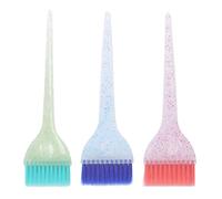 Set di 3 pennelli per tintura per capelli, applicatore professionale per evidenziazione dei capelli, per salone di casa, con manico glitterato, miscelazione di candeggina per