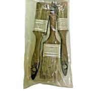Set di 3 pennelli piatti per vernici trasparenti pennello 30 40 50 mm Setola