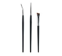 Set di 3 pennelli professionali angolati per eyeliner, con morbide fibre sintetiche, ideali per ottenere stili di trucco precisi per gli occhi, pennelli morbidi e delicati sulla pelle