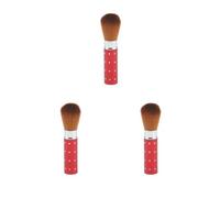 Set di 3 pennelli retrattili da viaggio per fard, cipria, ombretto, fard, contouring