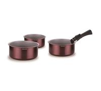 Set di 3 pentole - ARTHUR MARTIN - AM1088 - Tutte le fonti di calore compresa induzione - 16/18/20 cm + 1 manico removibile - Alluminio