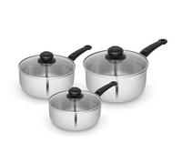 Set di 3 pentole in acciaio inox