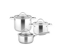 Teesa Set di pentole da 6 pezzi COOK EXPERT MASTER in acciaio inossidabile tipo 18/10 pratico misurino per tutti i tipi di pentole TSA0141
