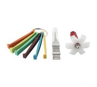 Set di 3 pettini a pinna per la manutenzione del condizionatore d'aria, include una spazzola a frusta in acciaio inossidabile e plastica per una pulizia efficiente di evaporatore e condensatore