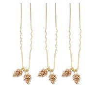 Set di 3 pettini per capelli da sposa, elegante design a forma di pigna, per matrimoni, balli scolastici, set di 3 fasce per capelli in lega