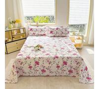 Set di 3 pezzi composto da lenzuolo e federe con tintura attiva, realizzato in morbido e amichevole per la pelle cotone all'aloe vera ad alto grammo (escluso il cuscino) 120cm*230cm,160cm*230cm,230cm*