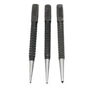 Set di 3 pezzi con grana antiscivolo ad alta durezza, strumento di centraggio in acciaio temprato e metallo per macchinisti e set di perforatori per metallo per utensili in acciaio