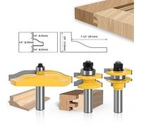 Set di 3 pezzi da 12 mm o 12,7 mm (1/2 ") con gambo e stile Ogee taglierina a lama for pannello rialzato for armadio Set di punte for router porta tenone coltello strumenti for la lavorazione del legn