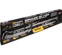 Set di 3 pezzi di piede di porco Roughneck Gorilla Bar (misure 14", 24", 36", piede di porco, acciaio di alta qualità, impugnatura verniciata a polvere)