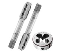 Set di 3 pezzi di rubinetti e matrici metrici, M12 x 1,5, set di maschi e matrici a mano, durevoli e resistenti all'usura, facili da usare, utilizzati per pulire e vestire i fili sulle estremità