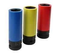 Set di 3 pezzi in acciaio da 1/2 "Azionamenti Capicorda Dado Presa Protezioni Ruota Impatti Socket Set Impatti Chiave Accessori Socket Set