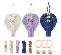 Set di 3 pezzi Kit Macramè Decorazione da Parete - Decorazioni Complete per la Casa per , Ragazze e - Regalo - Divertente a per Principianti