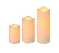 Set di 3 pezzi, lumini da immersione, sott'acqua, cambia colore, senza fiamma, candele a LED, sicurezza per la decorazione, multicolore e resistente all'acqua, Plastica