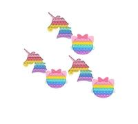 Set di 3 pezzi Pop It Unicorno e Hello Kitty - 28 Bolle ciascuno - Fidget Toys Antistress in Silicone - Gioco Sensoriale Riutilizzabile per Bambini e Adulti (PACK DA 3 PZ)