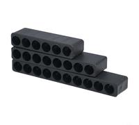 Set di 3 pezzi porta punte per cacciavite con 6 8 10 fori gambo esagonale custodia in plastica organizer per attrezzi per officina utensili manuali nero