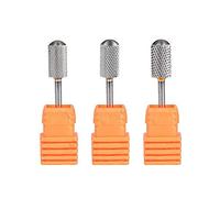 Set di 3 pezzi Punta Professionale per Fresa Unghie Bit in Tungsteno Acciaio per Manicure e Pedicure, Punte da trapano Coarse Media grana fine professionale manicure