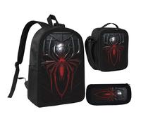 Set di 3 pezzi Spider, composto da una borsa a tracolla e un astuccio, adatto per l'uso quotidiano a scuola, escursioni e attività all'aperto. Istruzioni per la cura: Lavare a mano Fascia d'età applic