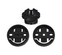 Set di 3 piastre di base per computer da ciclismo, compatibili con Garmin e Bryton per GPS cateye, staffa di montaggio per manubrio bicicletta, in plastica nera