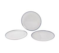 Set di 3 Piatti Piani Ø26 cm San Ignacio con Linee Blu