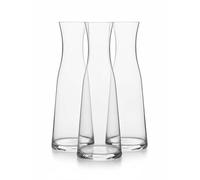 Set di 3 piccole Caraffe in Vetro Professionale UN QUARTO DI LITRO bottiglia 25cl Moderna elegante Brocca bottiglia anche come porta fiori da Tavola ristoranti hotel eleganza Design MADE IN ITALY