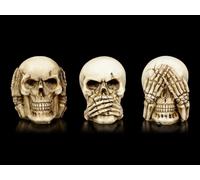 Set Di 3 Piccoli Teschi - Niente Di Male - Regalo Divertente