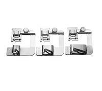 Set di 3 piedini per orlo arrotolato, 1,2 cm, 1,6 cm, 20,3 cm, 20,3 cm, 20,3 cm di larghezza, set per macchine da cucire domestiche con attacco basso
