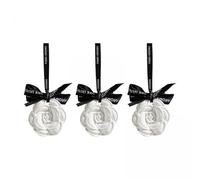 Set di 3 pietre profumate per diffusore di oli profumati, per uso domestico, auto, ufficio, guardaroba, in gesso naturale, per aromaterapia (placca, fiore, forme geometriche)