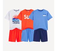 Set di 3 pigiami corti in cotone, tema spiaggia Altro 6 anni - 114 cm