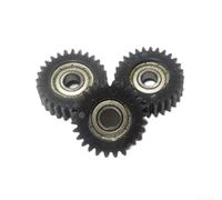 Set di 3 pignoni elettrici per bicicletta, 28 denti, in lega di nylon, 30 x 10 x 7 mm, per la maggior parte delle biciclette elettriche e parti di ricambio, colore nero