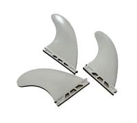 Set di 3 pinne per tavola da surf 437, tipo pinna da pesce, parti sinistre, centro, destro, adatte per tavole da surf serie 427 (bianco)