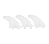 Set di 3 pinne per tavola da surf G5, pinne resistenti per tavole da surf con configurazione sinistra-centro-destra, design ad alta efficienza per la deviazione dell’acqua, ideale (Bianca)