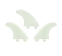 Set di 3 pinne per tavola da surf, in nylon resistente, per surf unisex, colore bianco