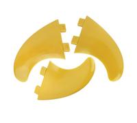 Set di 3 pinne per tavola da surf, in nylon resistente, per surf unisex (giallo)