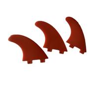 Set di 3 pinne per tavola da surf, in nylon resistente, per surf unisex (rosso)