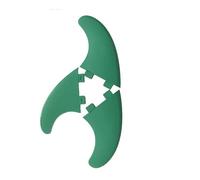 Set di 3 pinne per tavola da surf, in nylon resistente, per surf unisex (verde)